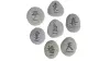 Artikelbild 1 des Artikels “Glücksstein - 7er-Set Chinesisches Zeichen, schwarz/grau, deutscher Text |Natur “