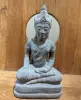 Product image 1 of the product “Buddha, sitting - Khmer, 30 cm high, cast lava stone, antique finish ”