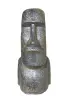 Product image 1 of the product “Moai Head Sculpture, 82cm Height | GRC (Glassfibre Reinforced Concrete), Copper Finish ”