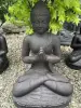 Artikelbild 1 des Artikels “Ausstellungsstück - Sitzender Buddha mit grüßenden Händen, Indien. 60 cm Höhe, Kunststein, handgefertigt & farbig. Gussstein mit antikem Finish, handgearbeitet & gefärbt. Eingefaerbt in der Farbe Antik-Finish “