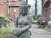 Product image 1 of the product “Standing Dewi Sri as a water feature, 123cm height, cast stone, handcrafted & coloured ”