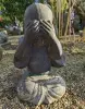 Product image 1 of the product “Sitting monk with closed eyes, 47 cm height, cast stone, handcrafted & coloured ”