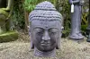 Product image 1 of the product “Buddha head, 30 cm height, cast stone, hollow, handcrafted & coloured ”