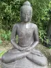 Product image 1 of the product “Sitting buddha, India, 100 cm height, cast stone, hollow, handcrafted & coloured ”