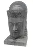 Product image 1 of the product “Khmer-Head (070cm) as water feature with different top. 46 x 36 x 85cm. Stone cast, handcrafted & coloured ”