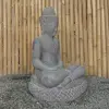 Artikelbild 1 des Artikels “Sitzender Buddha, Khmer-Stil, 71 cm Höhe, Flussstein “