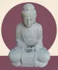 Artikelbild 1 des Artikels “Sitzender japanischer Buddha aus Flussstein in Dhyana-Stellung - Geste der Meditation, H. 121cm “