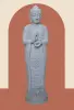 Artikelbild 1 des Artikels “Stehender Buddha aus Flussstein in Dharmachakra-Stellung - Geste des Rades der Dharma-Lehre. Ungefähr 122cm Höhe “