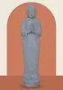 Artikelbild 1 des Artikels “Stehender Buddha aus Flussstein, Position Namaskara, H. 180cm. “