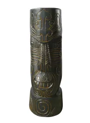 Tiki, 95 cm Höhe | GRC (Fasersteinguss), Kupferfinish 