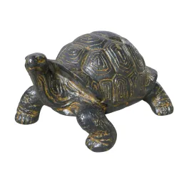 Schildkröte, 24 cm Länge | GRC (Fasersteinguss), Kupferfinish 