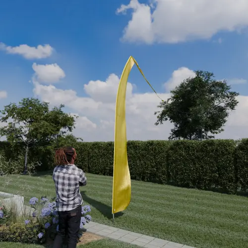 Artikelbild des Artikels “Original Balifahne, gelb, Auswahl: 5 Meter Variante“
