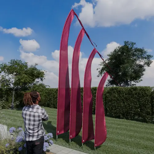 Artikelbild des Artikels “Original Balifahne, weinrot. Die Fahne ist in 3, 4, 5 und 6 Meter erhältlich. “