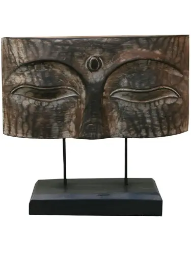 Artikelbild des Artikels “Buddha-Augen, 80 cm Weichholz, weiß lasiert “