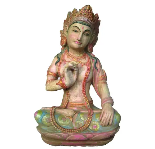 Artikelbild des Artikels “Dewi Sri, sitzend 55 cm, Steinguss bemalt “