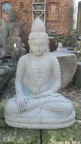Artikelbild des Artikels “Buddha-Figur, sitzend, „Erdberührung“, indisch, 80 cm “