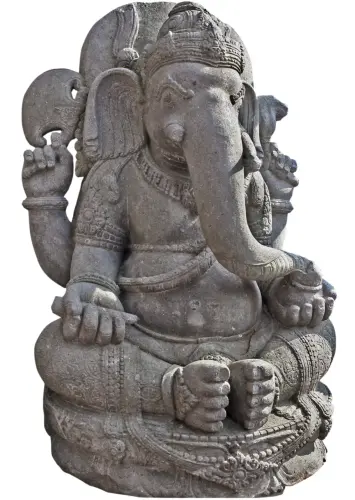 Artikelbild des Artikels “Sitzender Ganesha, 115 cm, Flussstein “