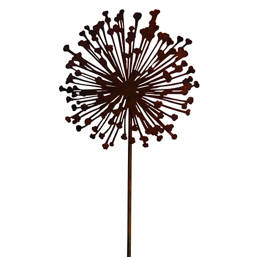 Artikelbild des Artikels “Edelrost-Blumenstecker Allium d 15 cm, Stab 80 cm“