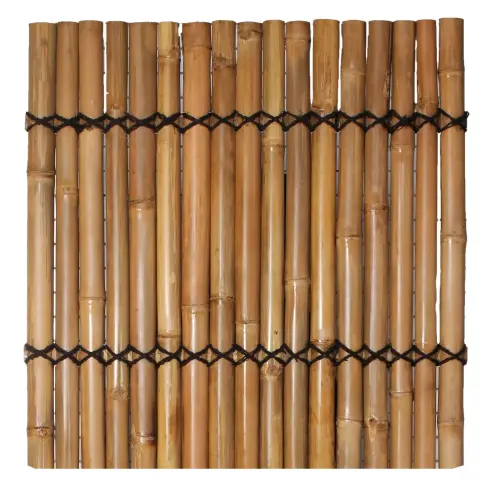 Artikelbild des Artikels “Bambus-Element Palettenabdeckung, starr, gelb-braun (Apus), mit Deko-Seil. Durchmesser 3-5cm 123 x 120 cm Höhe. “