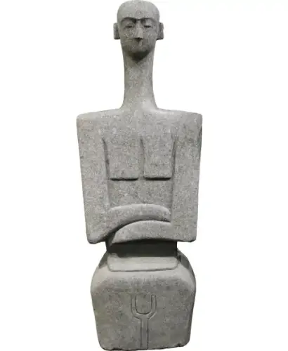 Product image of the product “Abstract figure - man 125 cm | Natural stone (Basanit), stonemasonry ”