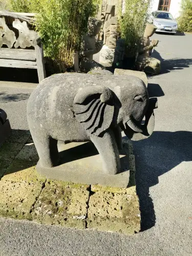 Product image of the product “Elephant, stone from lava (grey), 80cm high ”