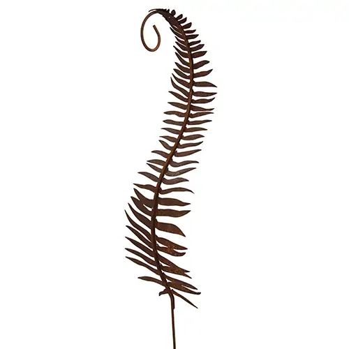 Artikelbild des Artikels “Edelrost-Farnblatt, gebogen, 110 cm, auf Curlstab “