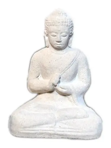 Artikelbild des Artikels “Buddha-Figur, sitzend, indisch, 13 cm, creme “