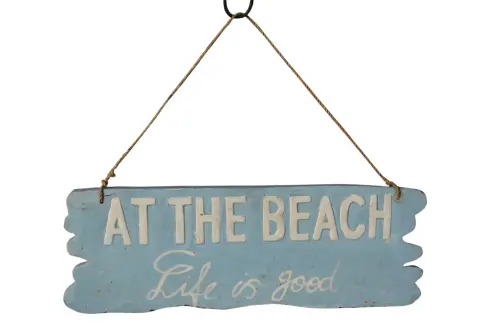 Artikelbild des Artikels “Holzschild, retro, „At The Beach“, 30 cm “