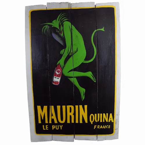 Artikelbild des Artikels “Holzschild, retro, „Maurin Quina“, 60 x 40 cm “