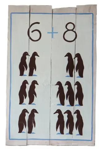 Artikelbild des Artikels “Handbemaltes Schild „Penguins 6+8