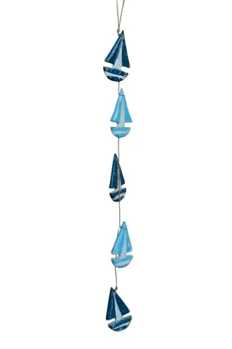 Artikelbild des Artikels “Deko-Hänger Segelboote, 5er-Set, blau-hellblau “