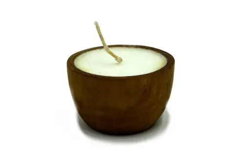 Artikelbild des Artikels “Holzleuchte, aus Teakholz, Ø 8 cm, H 5 cm “