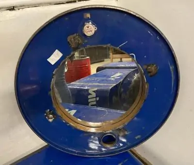 Artikelbild des Artikels “Fassdeckel als Spiegel, 60 cm - blau “