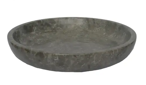 Artikelbild des Artikels “Schale rund, innen poliert, 24 cm Durchmesser, aus grauem Marmor. Außen poliert “