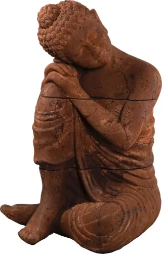 Artikelbild des Artikels “Sitzender Buddha Relax, Terracotta. Farbe Rust. 78 cm Hoch. “