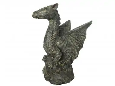 Artikelbild des Artikels “Sondermodell – sitzender Drache auf Stein, ca. 60 cm “