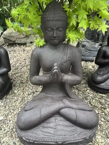 Product image of the product “Sitting buddha, India, 60 cm height, cast stone, handcrafted & coloured ”