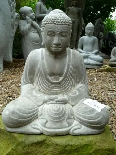 Artikelbild des Artikels “Buddha-Figur, sitzend, japanisch, 30 cm, grau “
