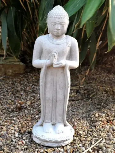 Artikelbild des Artikels “Buddha-Figur, stehend, indisch, 50 cm, grau – natur “