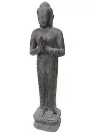 Artikelbild des Artikels “Stehender Buddha, quadratischer Sockel. Gefaltete Hände. 27 x 28 x 153cm “