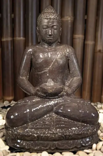 Product image of the product “Sitting Buddha with vessel as water feature, ca. 50 cm H ”