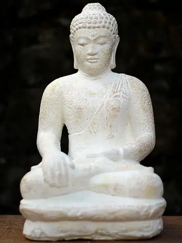 Product image of the product “Sitting Buddha, 35 cm high, white - Inside ”