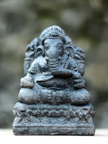 Artikelbild des Artikels “Sitzender Ganesha, 15 cm, Andesitguss, Antikfinish “
