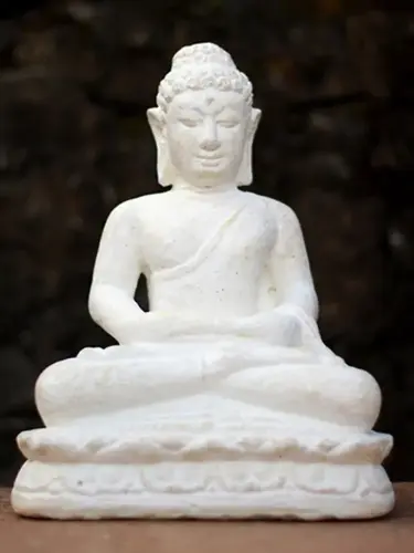 Product image of the product “Sitting Buddha, 21cm high, white - Inside ”