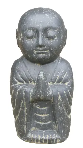 Artikelbild des Artikels “Stehender Mönch, 52 cm hoch | Kunststein, handgefertigt und bemalt “