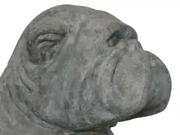 Artikelbild des Artikels “sitzende Bulldogge, ca. 115 cm, Steinguss “