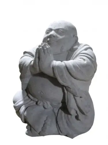 Artikelbild des Artikels “Sitzender Mönch, lachend, 55 cm, grau, natur “