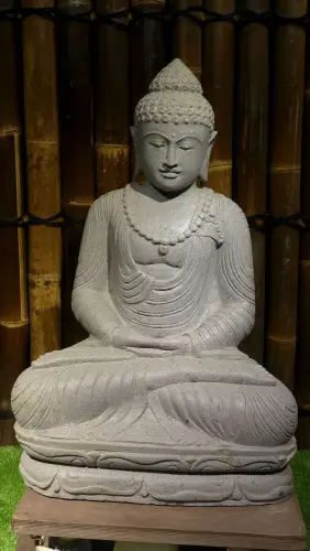 Artikelbild des Artikels “Buddha-Figur, sitzend, „Meditation“, indisch, 80 cm “