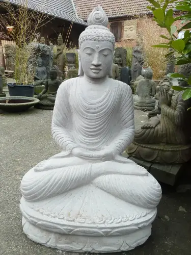 Artikelbild des Artikels “Buddha-Figur, sitzend, „Meditation“, indisch, 100 cm “
