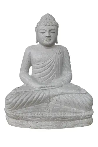 Artikelbild des Artikels “Sitzender Buddha aus Flussstein 50cm Höhe. “